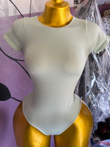 Body femme en coton côtelé