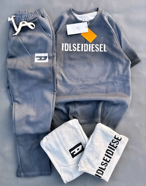 Ensemble survêtement Diesel gris et blanc