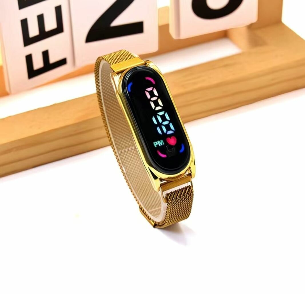 Montre Led fille Couleur Or