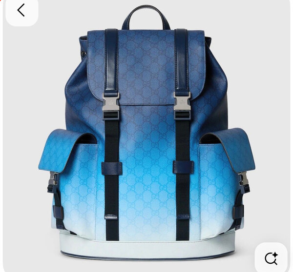 Sac à dos en cuir bleu
