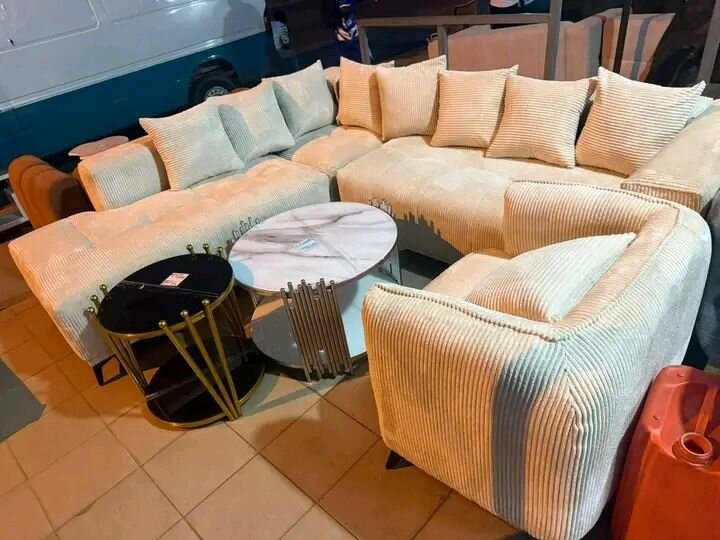 Canapé d'angle en tissu moderne