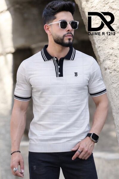Polo homme blanc 'DR' - Élégance et confort