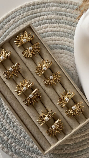 Boucles d'oreilles dorées perles