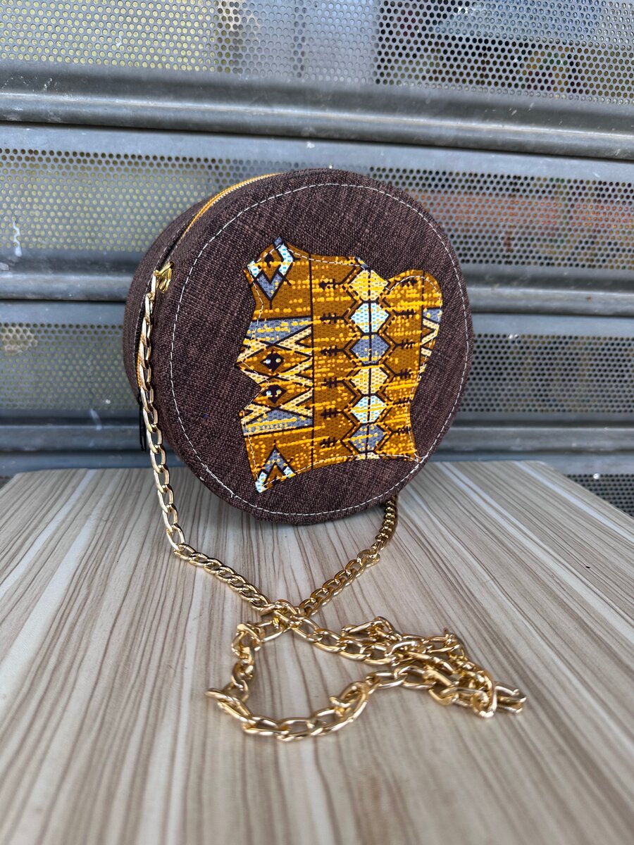 Sac bandoulière rond ethnique