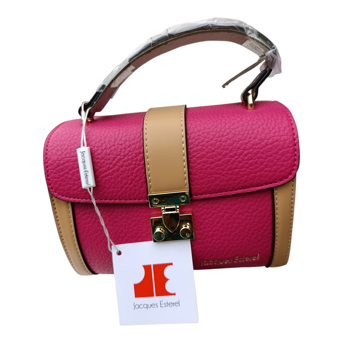 Sac à main en cuir rose