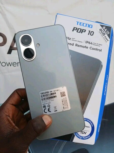 Tecno Pop 10 Smartphone Débloqué - 6.6'' HD+ IPS - 128Go/6Go - Double SIM - Android 13