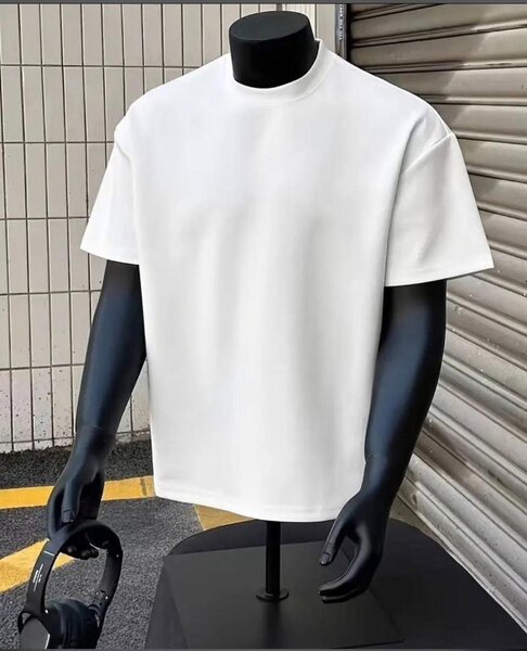 T-shirt blanc en coton premium