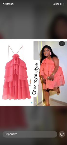 Robe rose corail moderne pour femmes