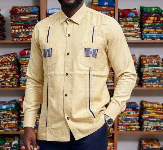 Chemise cubaine manches longue