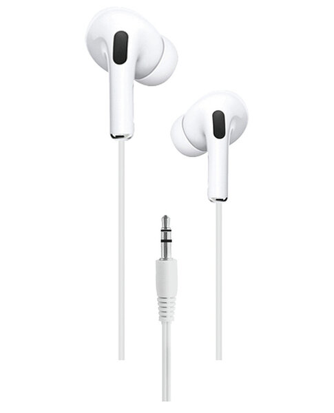 Écouteurs intra-auriculaires filaires blancs