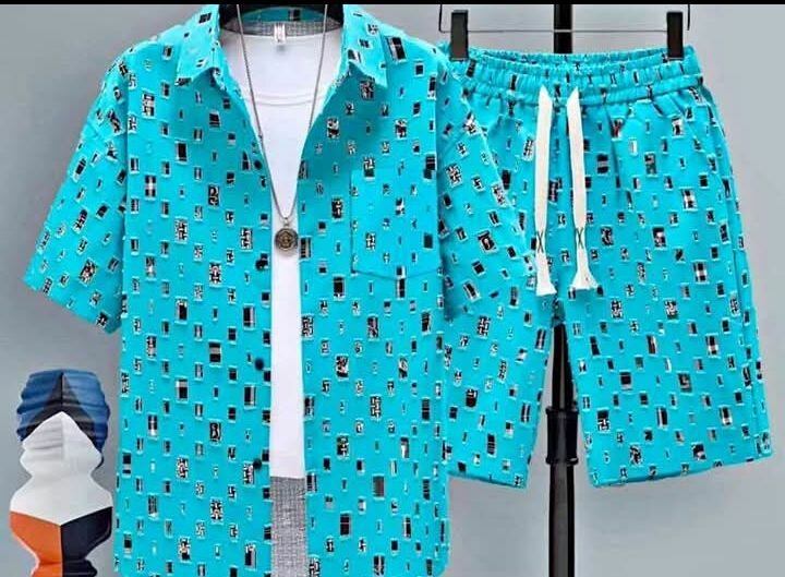 Ensemble short et chemise décontracté