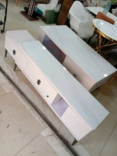 Meuble TV moderne blanc laqué