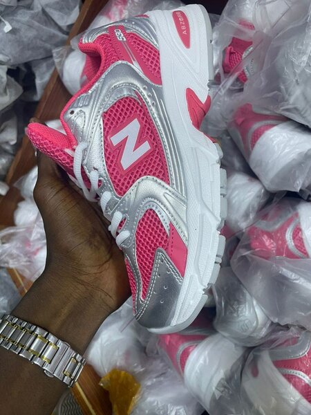 Baskets Femme Rose Argent