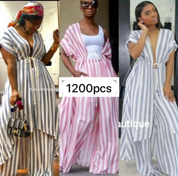 Robe longue rayée bohème