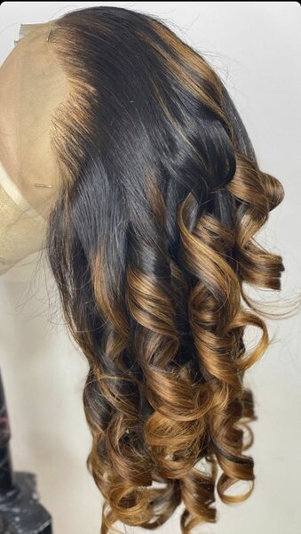 Perruque synthétique curly - Ombre