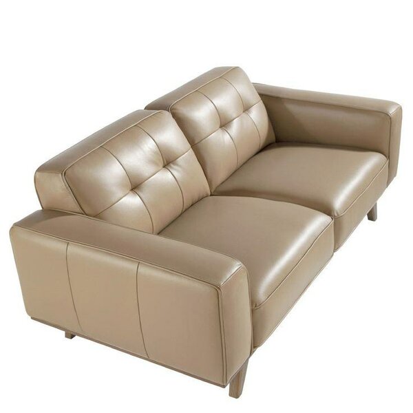 Canapé en cuir beige