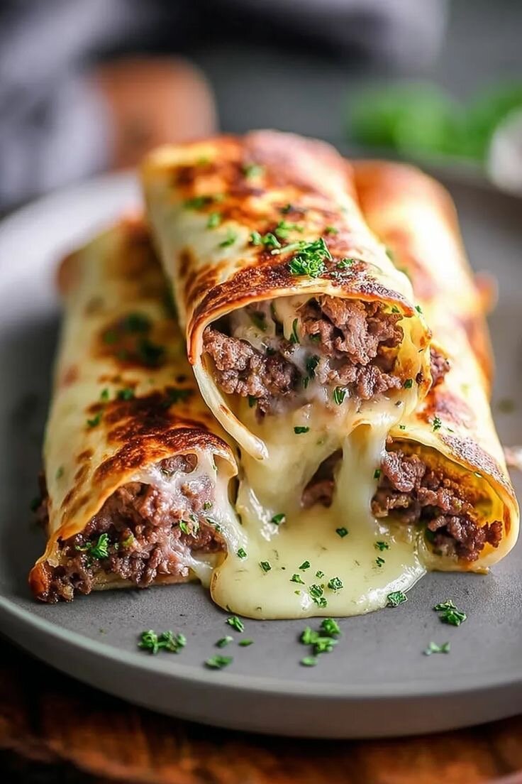 Crêpes au Fromage et Viande