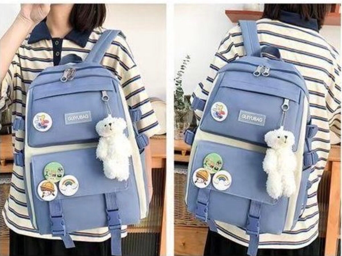 Sac à dos scolaire - Set 6 pièces