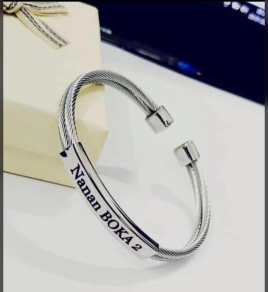 Bracelet en Acier Personnalisé 'Nanan BOKA 2'