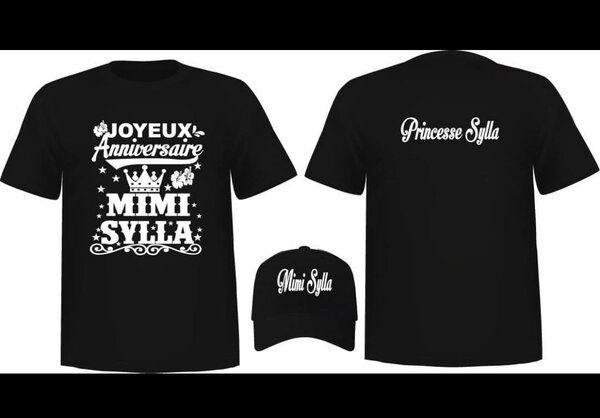 T-shirt et casquette anniversaire
