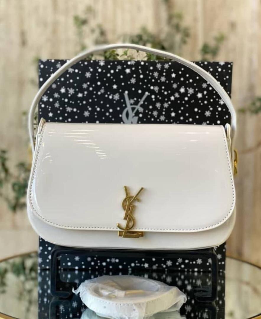 Sac épaule en cuir blanc