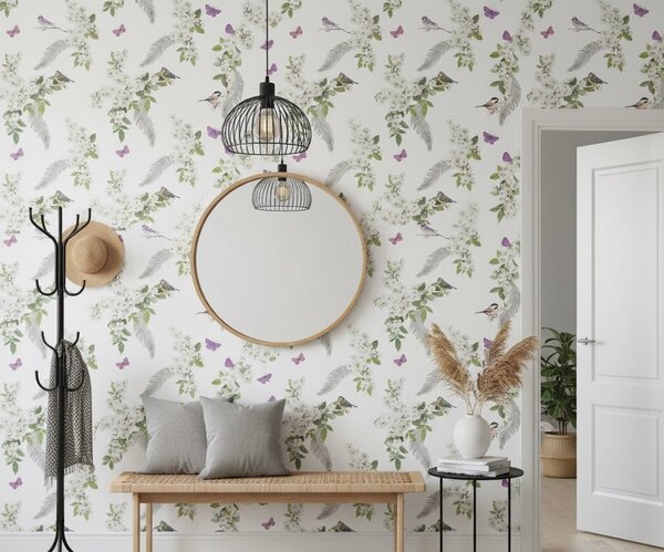 papier peint motifs floraux