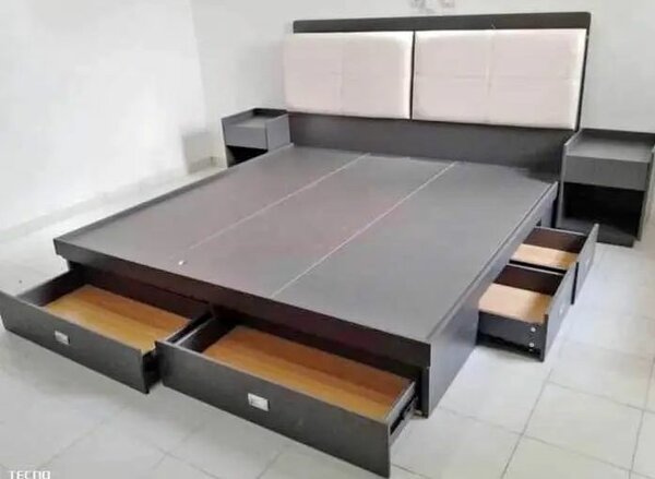 Lit avec rangement moderne