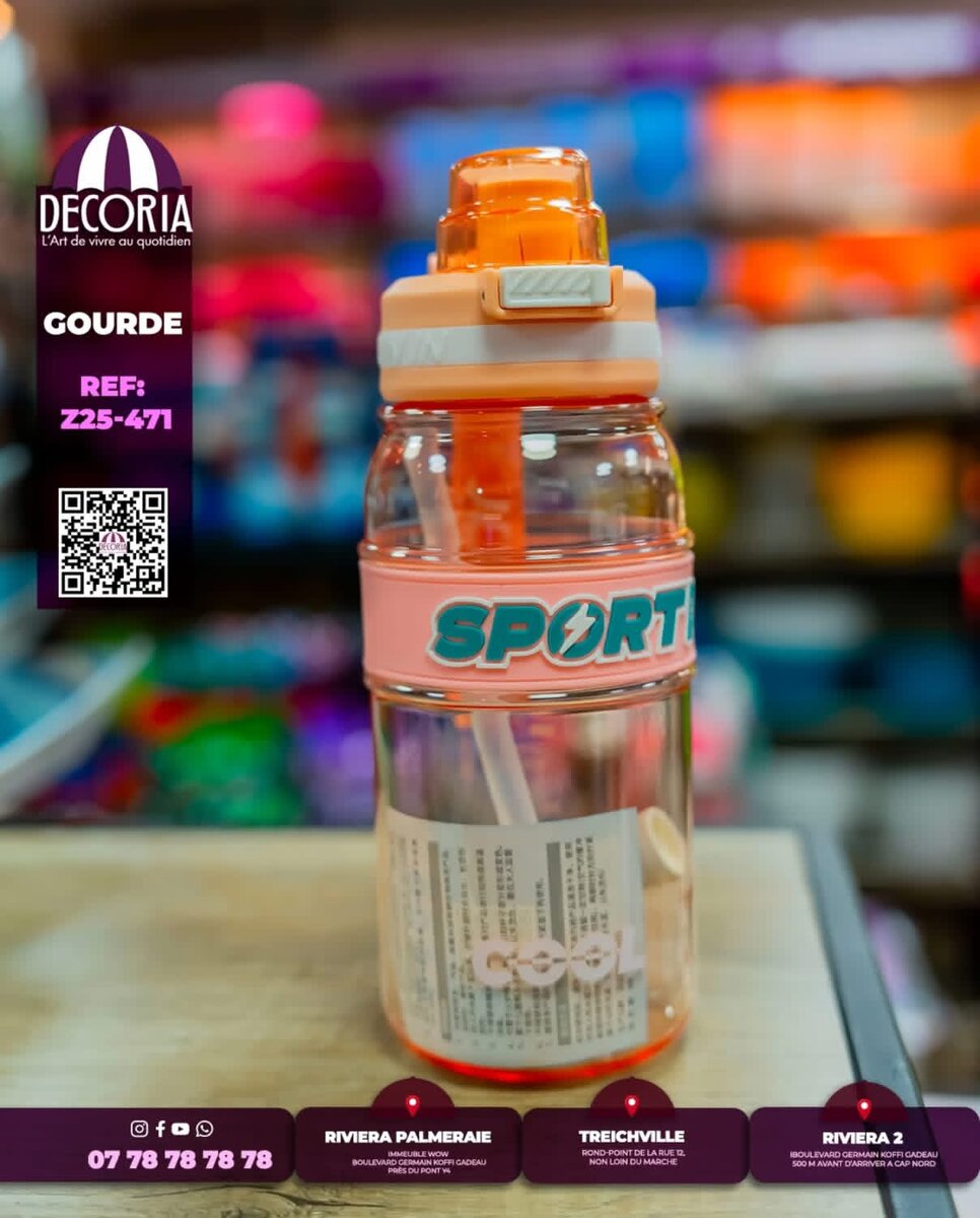 Gourde Sportive Décoria 1L