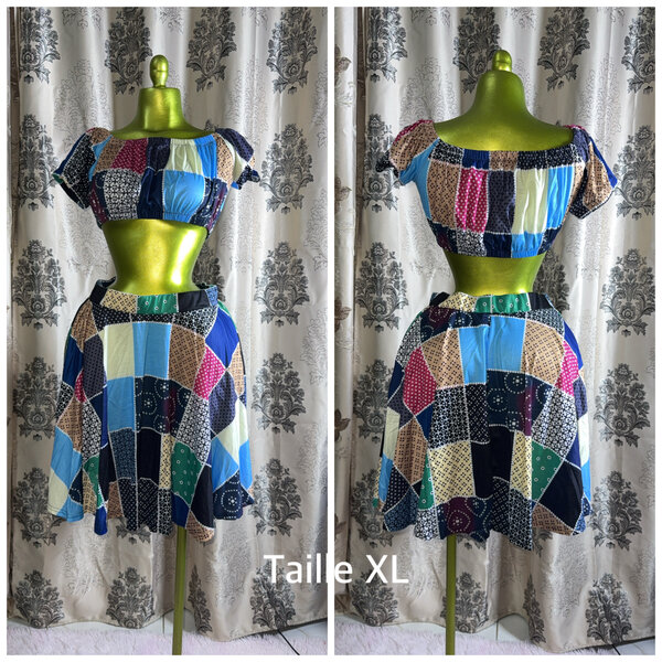 Robe Patchwork Bohème XL