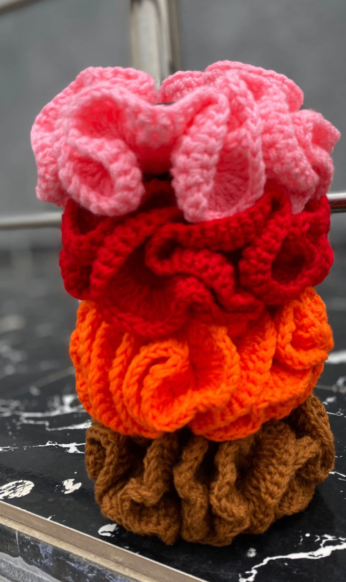 Chouchous en crochet colorés