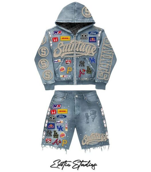 Ensemble survêtement en jeans pour femme