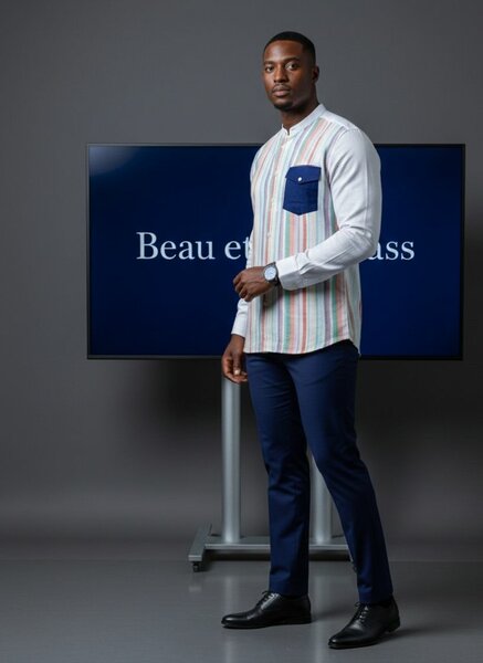 Chemise homme élégante rayée