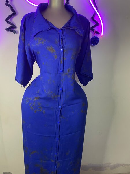 Robe longue à boutons Bohème