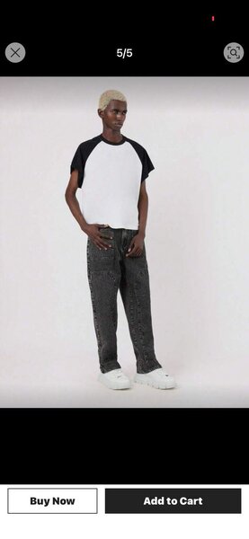 T-shirt bicolore homme, crop