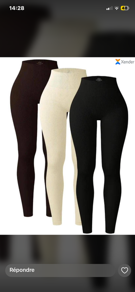 Collants Xender en noir, marron et beige