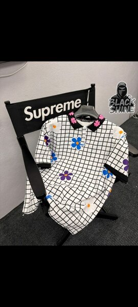 Chemise à carreaux florale tendance