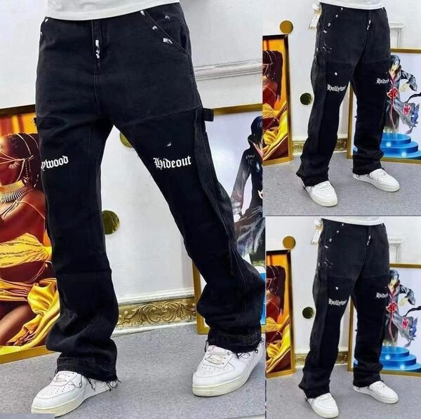 Pantalon cargo noir homme