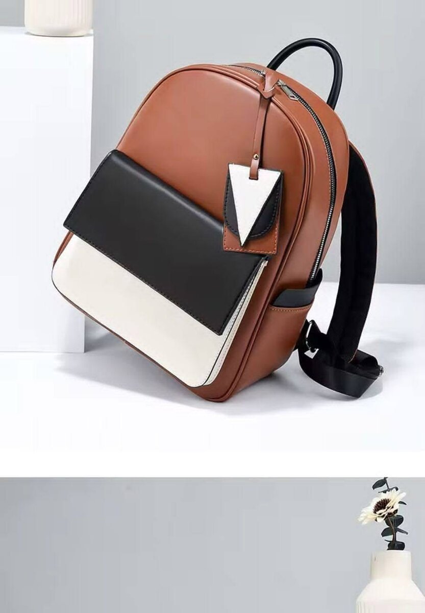 Sac à dos en cuir marron