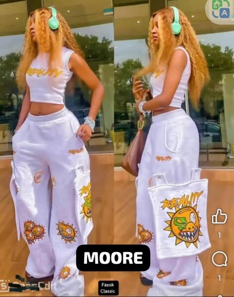 Pantalon large style urbain