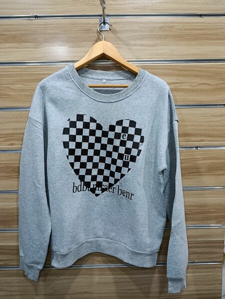 Sweat-shirt à imprimé cœur