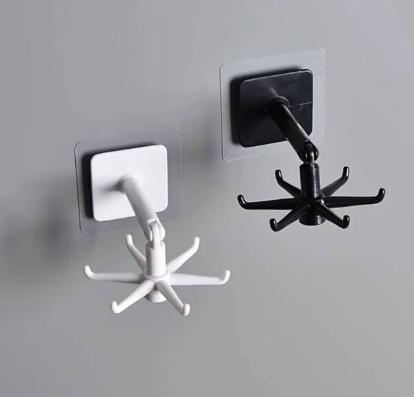 Crochet mural rotatif en ABS