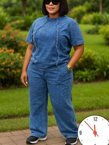 Ensemble en denim décontracté