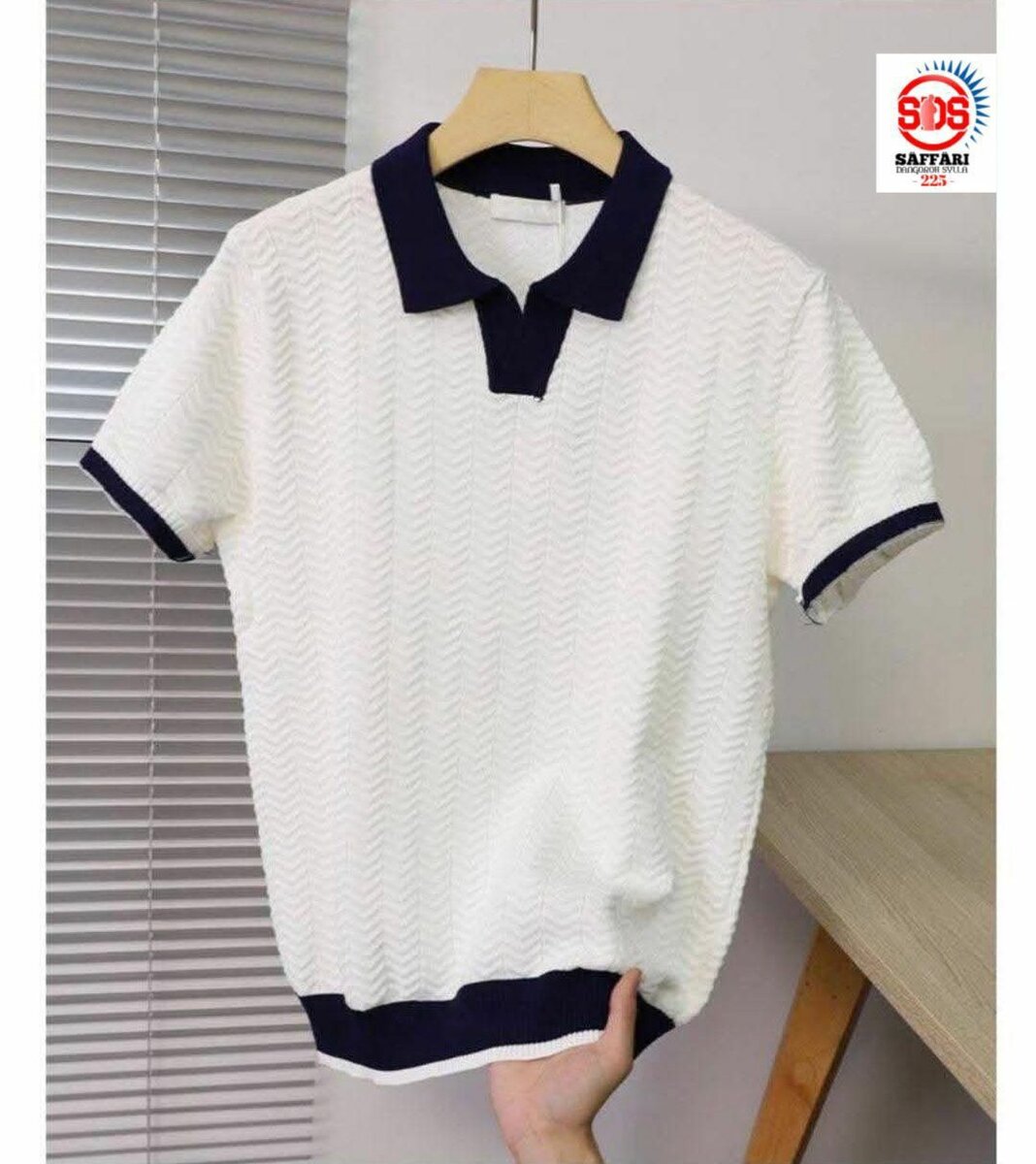Polo blanc texturé homme