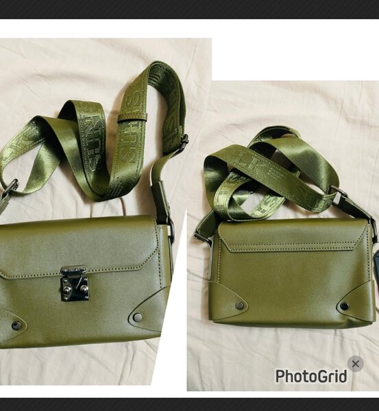 Sac bandoulière vert chic