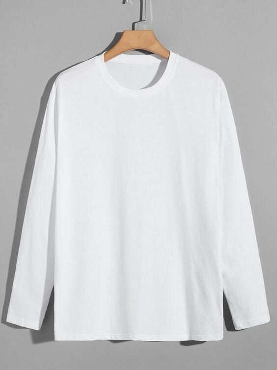 T-shirt noir et blanc manches longues