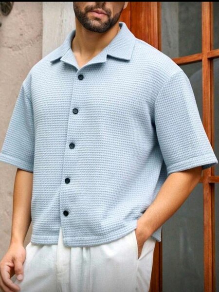 Chemise Homme Casual Bleu