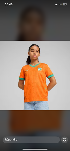 Maillot de football orange