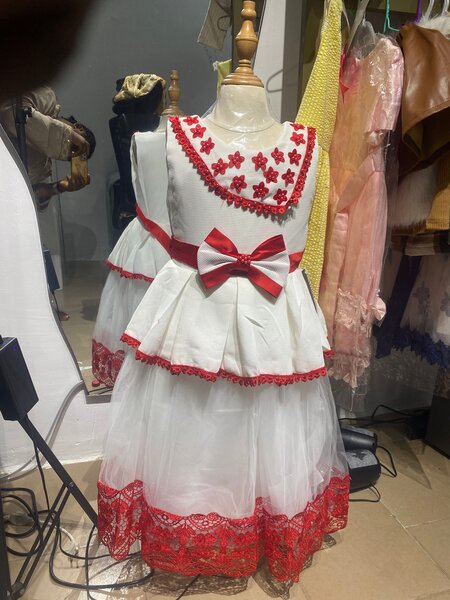 Girls' Red Floral Dress