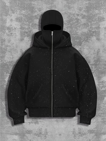 Veste à capuche noire stylée