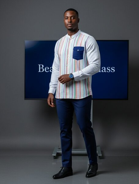 Chemise homme élégante rayée